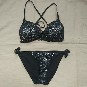 Black and Silver Bikini